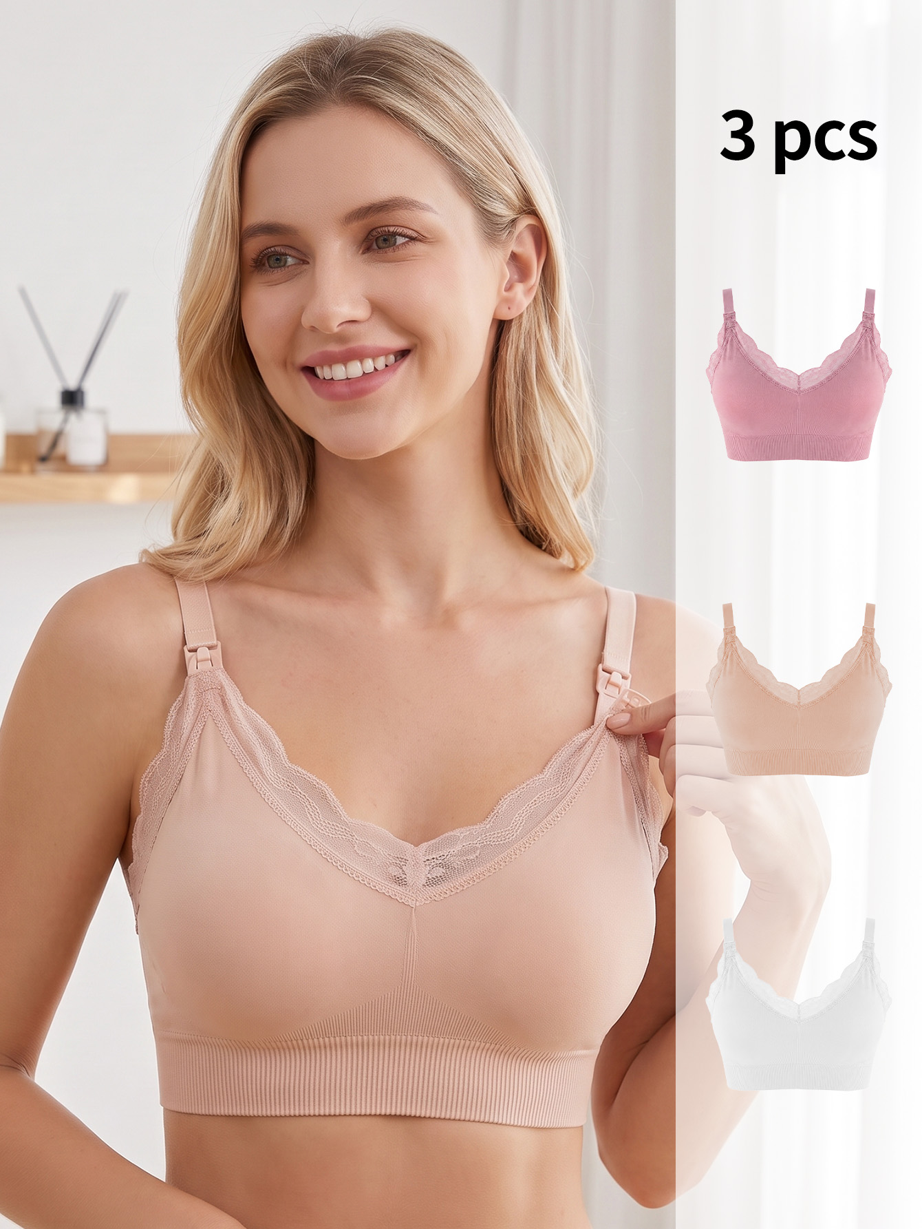 Nursing Bra Sleep - 3 قطع من حمالات الصدر المخصصة