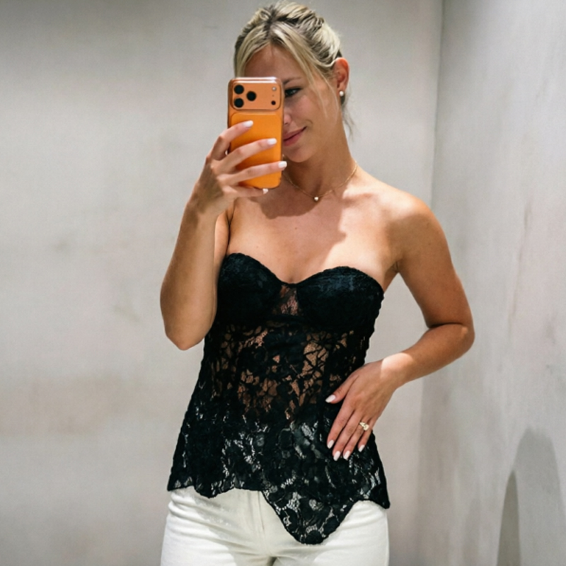 HXAO توب كورسيه نسائي بدون حما - مراجعة Strapless Bra Backless وسعره